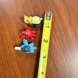 Vtg 90s RL Pokemon Mini Figure Lot Blastoise  Keshi Eraser Style Blue Red LOT 3